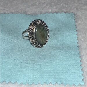 Silver Ring 925 with labradorite